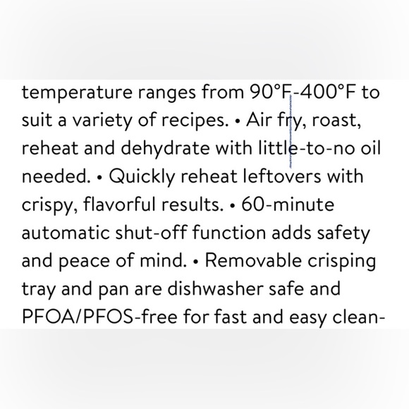 ♠️ New Beautiful 6 Quart Touchscreen Air Fryer White Icing by Drew Barrymore - Picture 3 of 10